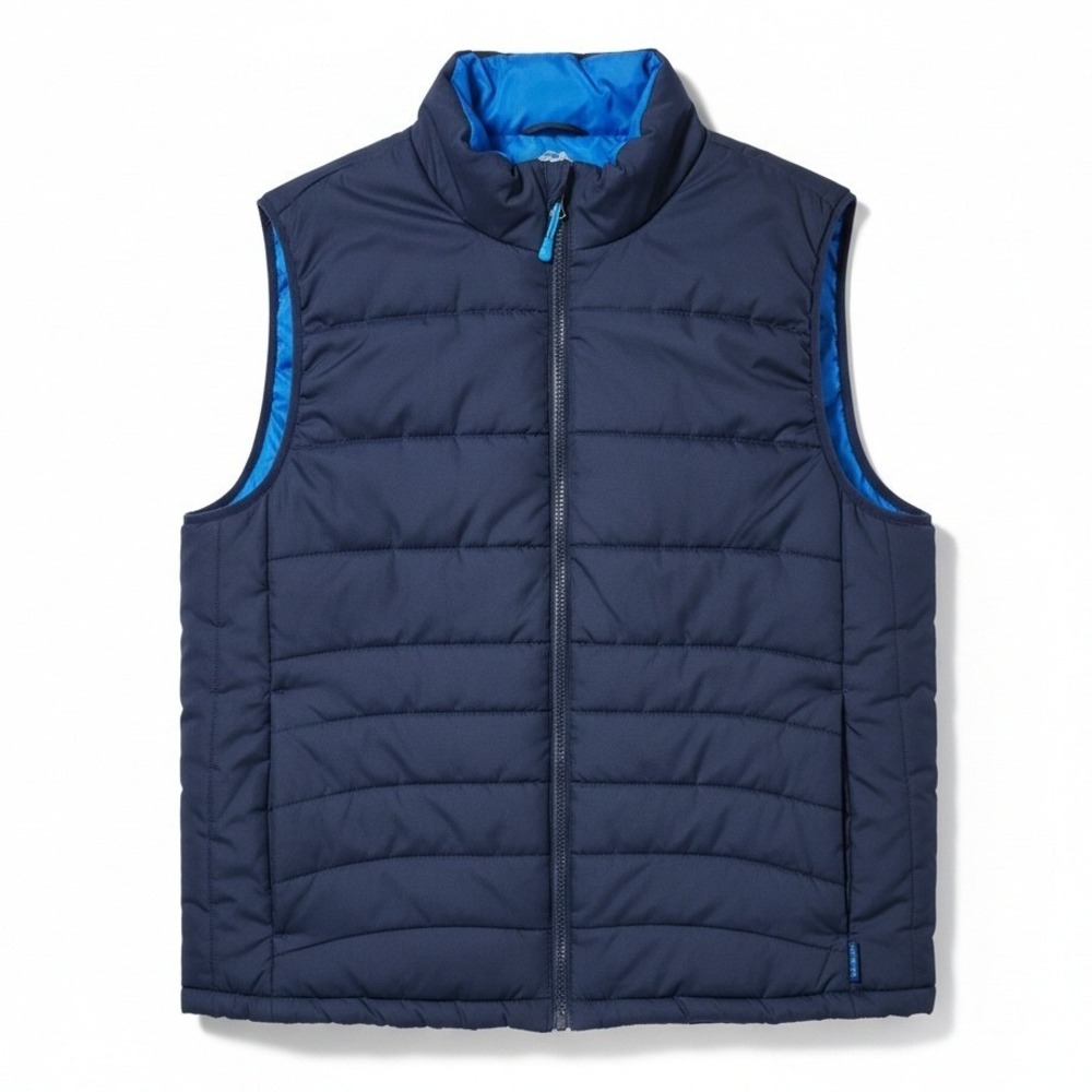 Pacific Trail Mens Puffer Vest Navy Blue Sz Large Lightweight Insulated Outdoors